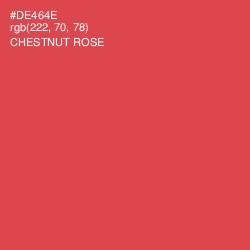 #DE464E - Chestnut Rose Color Image